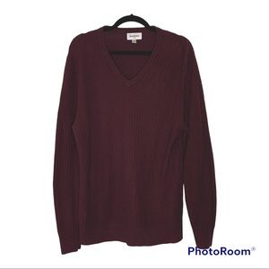 Burgundy GOODFELLOW pullover v neck sweater